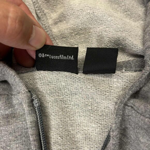 Star Wars Rebel Alliance Hoodie Men Small Gray Zip Up Lucasfilm Rebel Logo - Picture 4 of 8